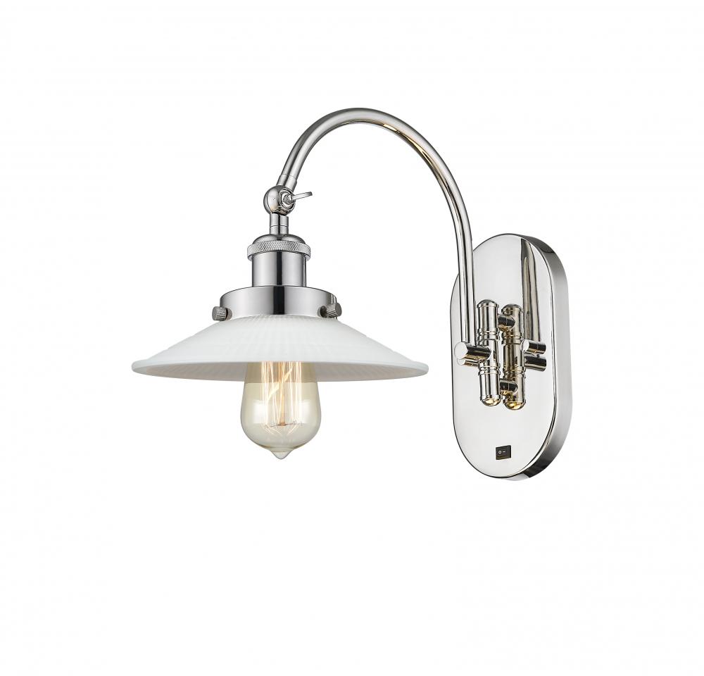 Innovations 918-1W-G1 - Polished Nickel, Matte White Halophane