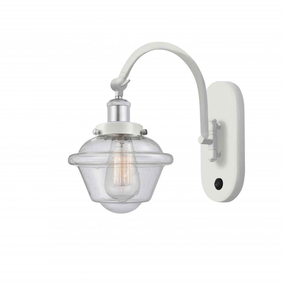 Oxford - 1 Light - 8 inch - White Polished Chrome - Sconce