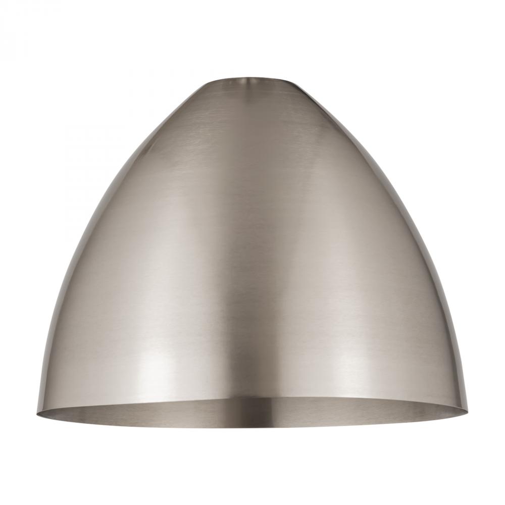 Metal Bristol Light 16 inch Brushed Satin Nickel Metal Shade