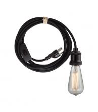 Innovation Lighting 020BK-1BK-PG - 20' Plug-in corded socket and cover with switch