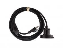 Innovation Lighting 020BK-1HBK-PG - 20' Plug-in corded socket and cover with switch & holder