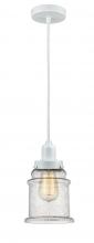 Innovation Lighting 100W-10W-0H-W-G184 - Whitney - 1 Light - 8 inch - White - Cord hung - Mini Pendant