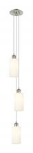 Innovation Lighting 103B-3P-SN-G434-7WH - Crown Point - 3 Light - 7 inch - Brushed Satin Nickel - Multi Pendant
