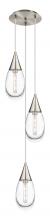 Innovation Lighting 113-450-1P-SN-G450-6CL - Malone - 3 Light - 14 inch - Brushed Satin Nickel - Multi Pendant
