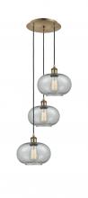 Innovation Lighting 113B-3P-AB-G247 - Gorham - 3 Light - 16 inch - Antique Brass - Cord Hung - Multi Pendant