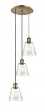 Innovation Lighting 113B-3P-AB-G454 - Caton - 3 Light - 12 inch - Antique Brass - Cord Hung - Multi Pendant