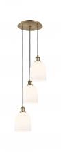Innovation Lighting 113B-3P-AB-G558-6GWH - Bella - 3 Light - 12 inch - Antique Brass - Cord hung - Multi Pendant