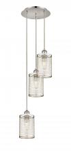 Innovation Lighting 113B-3P-PN-M18-PN - Nestbrook - 3 Light - 11 inch - Polished Nickel - Cord hung - Multi Pendant