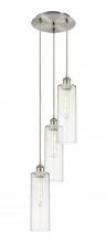 Innovation Lighting 113B-3P-SN-G434-12CL - Crown Point - 3 Light - 12 inch - Brushed Satin Nickel - Cord Hung - Multi Pendant