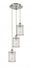Innovation Lighting 113B-3P-SN-M18-SN - Nestbrook - 3 Light - 11 inch - Brushed Satin Nickel - Cord hung - Multi Pendant