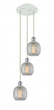 Innovation Lighting 113B-3P-WPC-G105 - Belfast - 3 Light - 13 inch - White Polished Chrome - Cord Hung - Multi Pendant