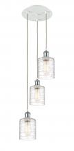 Innovation Lighting 113B-3P-WPC-G1113 - Cobbleskill - 3 Light - 12 inch - White Polished Chrome - Cord Hung - Multi Pendant