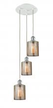 Innovation Lighting 113B-3P-WPC-G116 - Cobbleskill - 3 Light - 12 inch - White Polished Chrome - Cord Hung - Multi Pendant