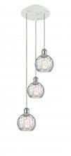 Innovation Lighting 113B-3P-WPC-G1215-6 - Athens Water Glass - 3 Light - 13 inch - White Polished Chrome - Cord Hung - Multi Pendant