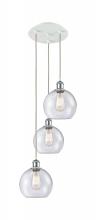 Innovation Lighting 113B-3P-WPC-G124-8 - Athens - 3 Light - 15 inch - White Polished Chrome - Cord Hung - Multi Pendant