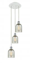 Innovation Lighting 113B-3P-WPC-G259 - Caledonia - 3 Light - 12 inch - White Polished Chrome - Cord Hung - Multi Pendant