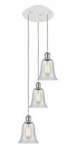 Innovation Lighting 113B-3P-WPC-G2812 - Hanover - 3 Light - 13 inch - White Polished Chrome - Cord Hung - Multi Pendant