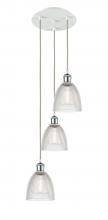 Innovation Lighting 113B-3P-WPC-G382 - Castile - 3 Light - 13 inch - White Polished Chrome - Cord Hung - Multi Pendant
