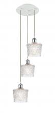 Innovation Lighting 113B-3P-WPC-G402 - Niagara - 3 Light - 13 inch - White Polished Chrome - Cord Hung - Multi Pendant
