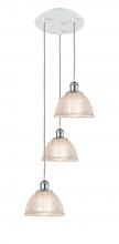 Innovation Lighting 113B-3P-WPC-G422 - Arietta - 3 Light - 15 inch - White Polished Chrome - Cord Hung - Multi Pendant