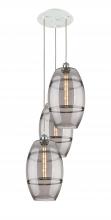 Innovation Lighting 113B-3P-WPC-G557-10SM - Vaz - 3 Light - 17 inch - White Polished Chrome - Cord Hung - Multi Pendant