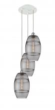 Innovation Lighting 113B-3P-WPC-G557-8SM - Vaz - 3 Light - 15 inch - White Polished Chrome - Cord Hung - Multi Pendant