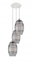 Innovations Lighting 113B-3P-WPC-G557-8SM - Vaz - 3 Light - 15 inch - White Polished Chrome - Cord Hung - Multi Pendant