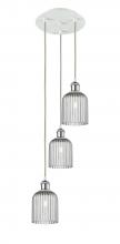 Innovation Lighting 113B-3P-WPC-G559-5SM - Bridal Veil - 3 Light - 12 inch - White Polished Chrome - Cord Hung - Multi Pendant
