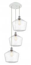 Innovation Lighting 113B-3P-WPC-G654-12 - Cindyrella - 3 Light - 19 inch - White Polished Chrome - Cord Hung - Multi Pendant