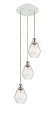 Innovation Lighting 113B-3P-WPC-G654-6 - Cindyrella - 3 Light - 13 inch - White Polished Chrome - Cord Hung - Multi Pendant