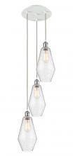 Innovation Lighting 113B-3P-WPC-G654-7 - Cindyrella - 3 Light - 14 inch - White Polished Chrome - Cord Hung - Multi Pendant
