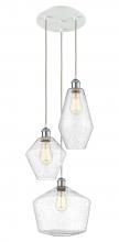 Innovation Lighting 113B-3P-WPC-G654-MU - Cindyrella - 3 Light - 17 inch - White Polished Chrome - Cord hung - Multi Pendant