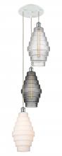 Innovation Lighting 113B-3P-WPC-G670-MU - Cascade - 3 Light - 15 inch - White Polished Chrome - Cord hung - Multi Pendant