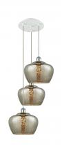 Innovation Lighting 113B-3P-WPC-G96-L - Fenton - 3 Light - 18 inch - White Polished Chrome - Cord Hung - Multi Pendant