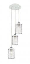 Innovation Lighting 113B-3P-WPC-M18-PC - Nestbrook - 3 Light - 11 inch - White Polished Chrome - Cord hung - Multi Pendant