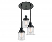 Innovation Lighting 113BK-10BK-1H-BK-G52 - Edison - 3 Light - 10 inch - Matte Black - Cord hung - Multi Pendant
