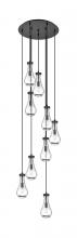 Innovation Lighting 119-451-1P-BK-G451-5CL - Owego - 9 Light - 19 inch - Matte Black - Multi Pendant