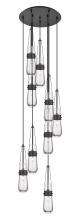 Innovation Lighting 119-452-1P-BK-G452-4CL - Milan - 9 Light - 19 inch - Matte Black - Multi Pendant