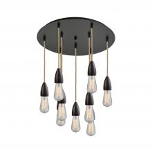 Innovation Lighting 119OB-10RE-4OB - Fairchild - 9 Light - 18 inch - Oil Rubbed Bronze - Cord hung - Multi Pendant