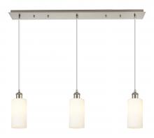 Innovation Lighting 123B-3P-SN-G434-7WH - Crown Point - 3 Light - 37 inch - Brushed Satin Nickel - Linear Pendant