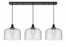 Innovation Lighting 123BK-10BK-0H-BK-G74-L - Whitney - 3 Light - 36 inch - Matte Black - Cord hung - Linear Pendant