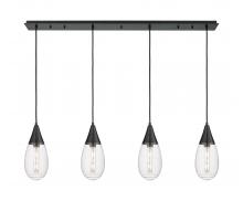 Innovation Lighting 124-450-1P-BK-G450-6SCL - Malone - 4 Light - 50 inch - Matte Black - Linear Pendant