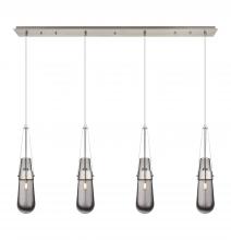 Innovation Lighting 124-452-1P-SN-G452-4SM - Milan - 4 Light - 48 inch - Brushed Satin Nickel - Linear Pendant
