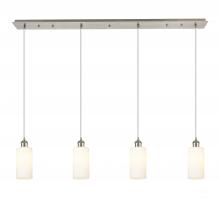 Innovation Lighting 124B-4P-SN-G434-7WH - Crown Point - 4 Light - 49 inch - Brushed Satin Nickel - Linear Pendant
