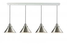 Innovation Lighting 124W-10GY-2H-SN-M10-SN - Winchester - 4 Light - 48 inch - White - Cord hung - Linear Pendant