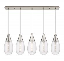 Innovation Lighting 125-450-1P-SN-G450-6SCL - Malone - 5 Light - 38 inch - Brushed Satin Nickel - Linear Pendant
