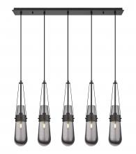 Innovation Lighting 125-452-1P-BK-G452-4SM - Milan - 5 Light - 36 inch - Matte Black - Linear Pendant