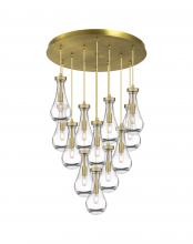 Innovation Lighting 126-451-1P-BB-G451-5CL - Owego - 12 Light - 24 inch - Brushed Brass - Multi Pendant