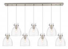 Innovations Lighting 127-410-1PS-SN-G412-8CL - Newton Bell - 7 Light - 52 inch - Brushed Satin Nickel - Linear Pendant