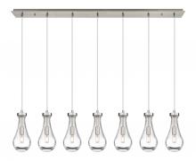 Innovation Lighting 127-451-1P-SN-G451-5CL - Owego - 7 Light - 49 inch - Brushed Satin Nickel - Linear Pendant
